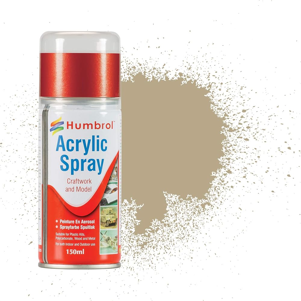 Humbrol Modellers Spray Paint AD6237 Desert Tan 237 150ml