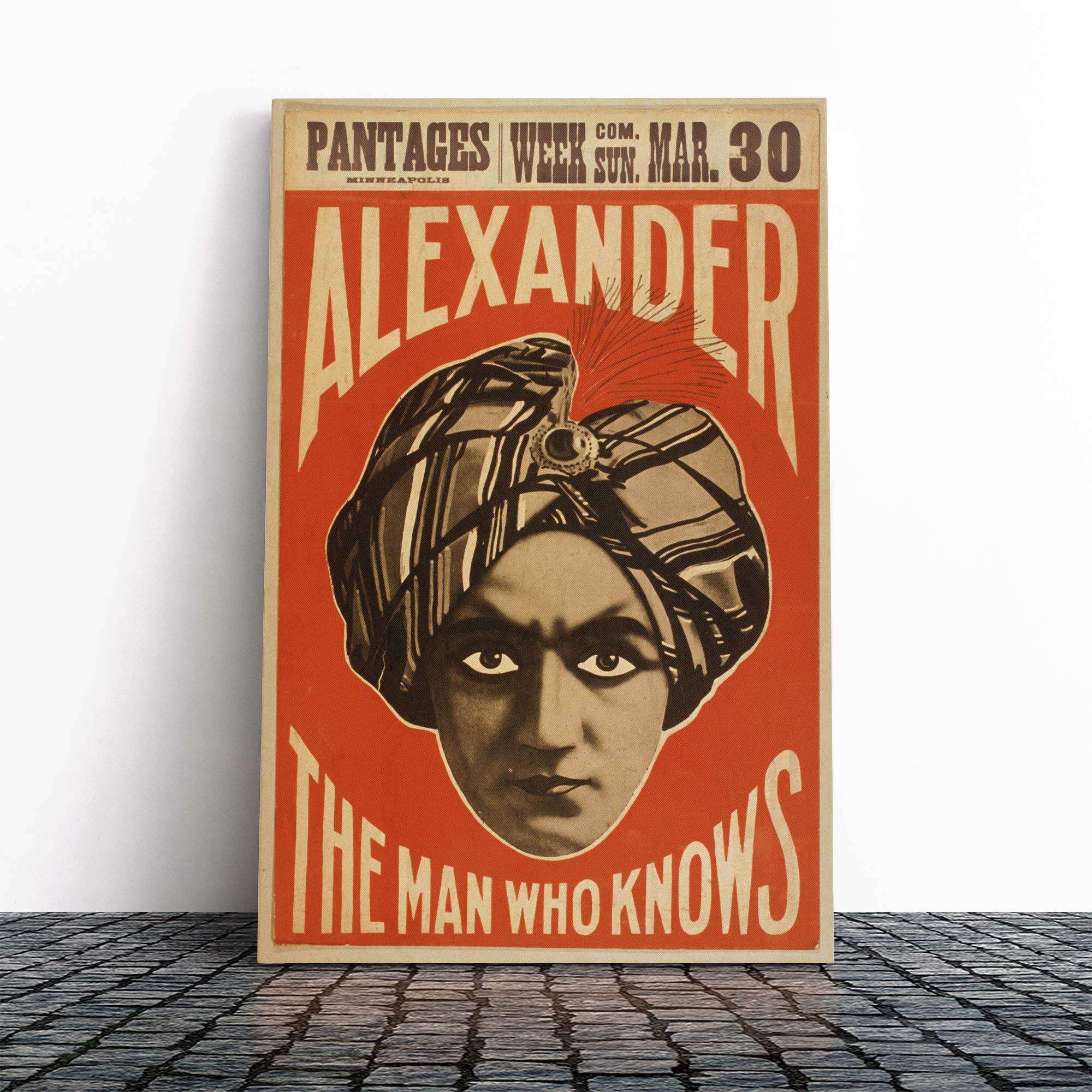 Circus Poster (9) Canvas Print | Gallery Wrapped 30mm Frame Wall Art | 20x14 inches | Ready to Hang | Retro Picture | Living Room Bedroom Lounge Office