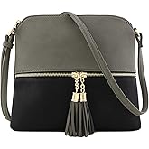 DELUXITY Lightweight Medium Crossbody Bag with Tassel | Lightweight, with Tassel