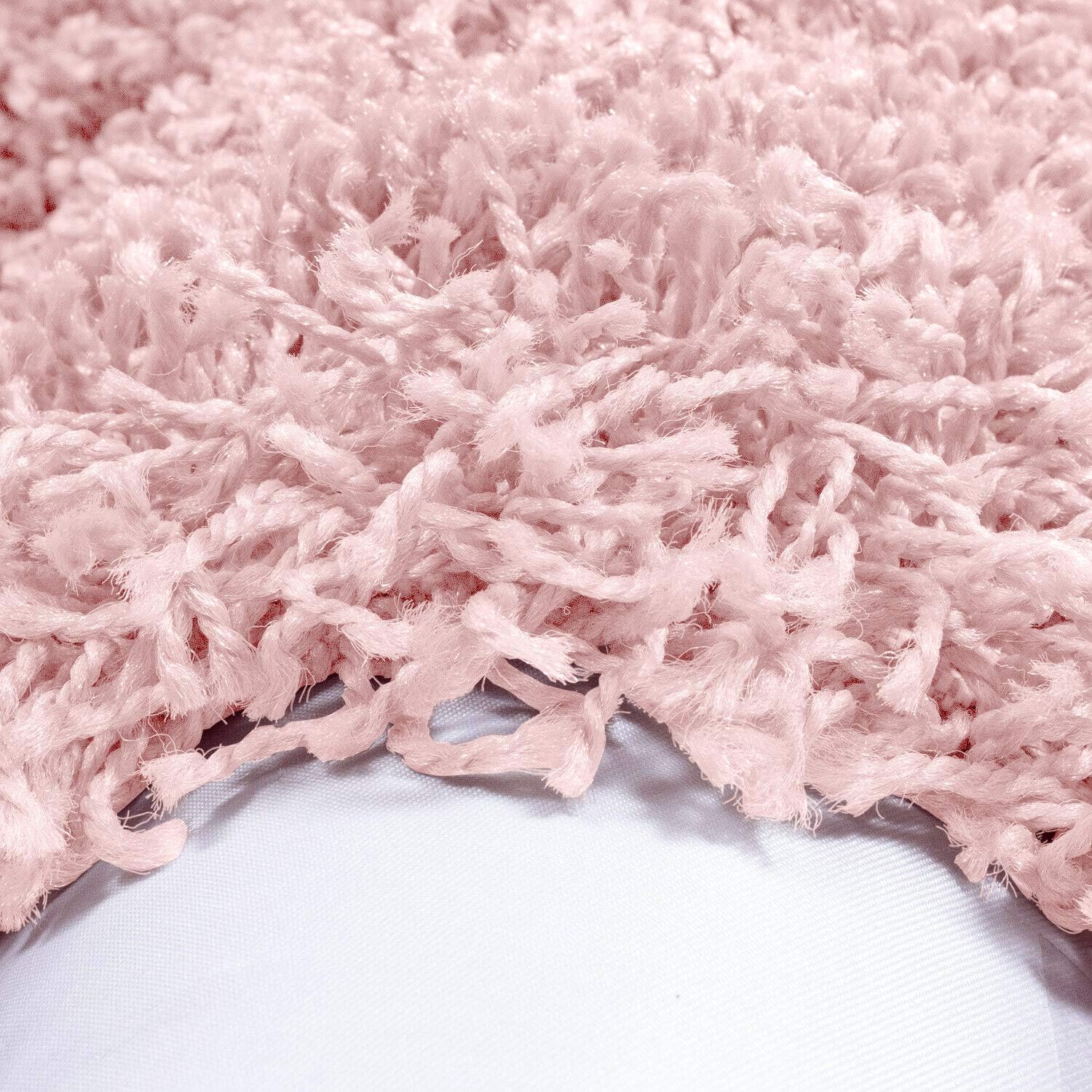 SHAGGY Rug Rugs Living Room Large Soft Touch 5cm Thick Pile Modern Bedroom Living Room Area Rugs Non Shed (Blush Pink - Image 3