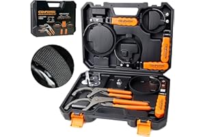 CENFORGE 8PC Oil Filter Wrench Set with Swivel Oil Filter Wrenches Cover 2-3/4" to 5-1/4", 9" & 12" Adjustable Oil Filter Pliers, Universal 3-Jaw Oil Filter Removal Tool with 1/2" to 3/8" Adapter