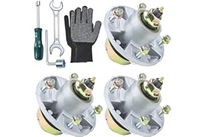 GUSUHAWK 3 Pack AM144377 Spindle Assembly Replaces John Deere AM144377, AM124498, AM135349, AM131680 for John Deere GT235, GT245, GX225, LT180, LT190, X300, X320, X500, X530, Z425, 1025R Lawn Tractors