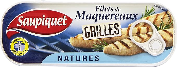 Saupiquet Filets De Maquereaux Grilles Natures La Boite 120 G