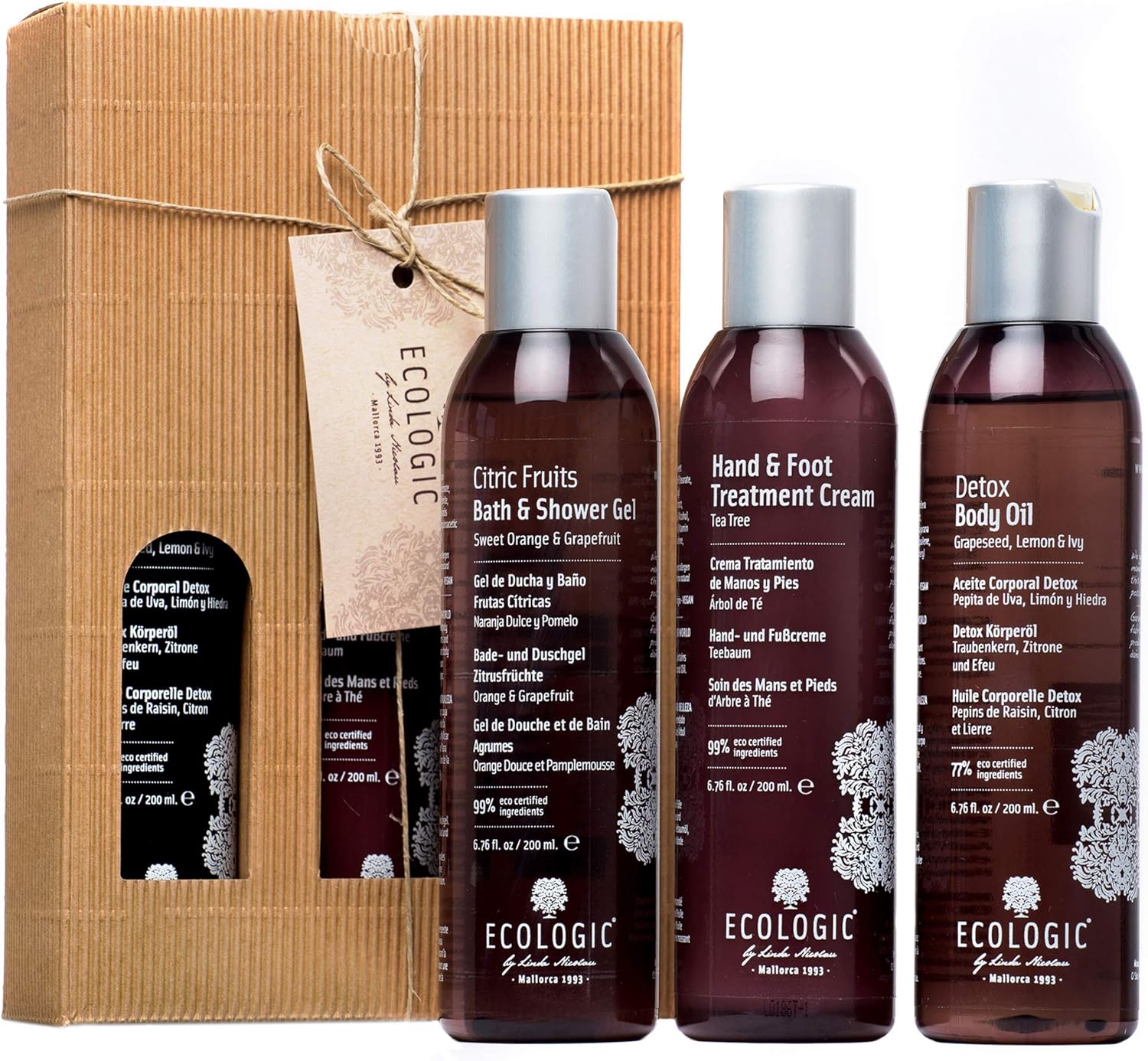 Detox Body Revival Pack, 3 Pack, Ecologic Cosmetics by Linda Nicolau, Sustainable Bio Cosmetics, Vegan, Organic