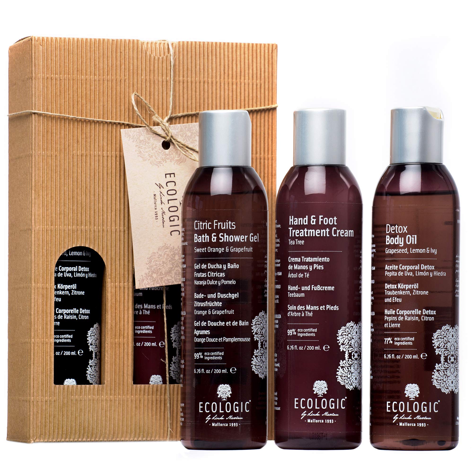 Detox Body Revival Pack - 3 Pack - Ecologic Cosmetics by Linda Nicolau - Sustainable Bio Cosmetics, Vegan, Organic, Eco-friendly and Climate Friendly
