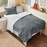 Joiedomi Twin Comforter Set with Sheets Dark Grey, 5 Pieces Twin Bedding Sets with 1 Down Alternative Comforter, 1 Flat Sheet, 1 Fitted Sheet, 1 Pillowcase and 1 Pillow Sham, Bed in a Bag All Seasons