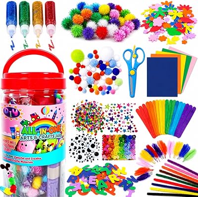 FunzBo Arts and Crafts Kit for Kids Toddlers 4 5 6 7 8 9 All-in-One