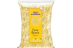 Rani Fava Beans (Split Broad Beans Skinless) 64oz (4lbs) 1.81kg Bulk ~ All Natural | Gluten Friendly | Non-GMO | Kosher | Veg
