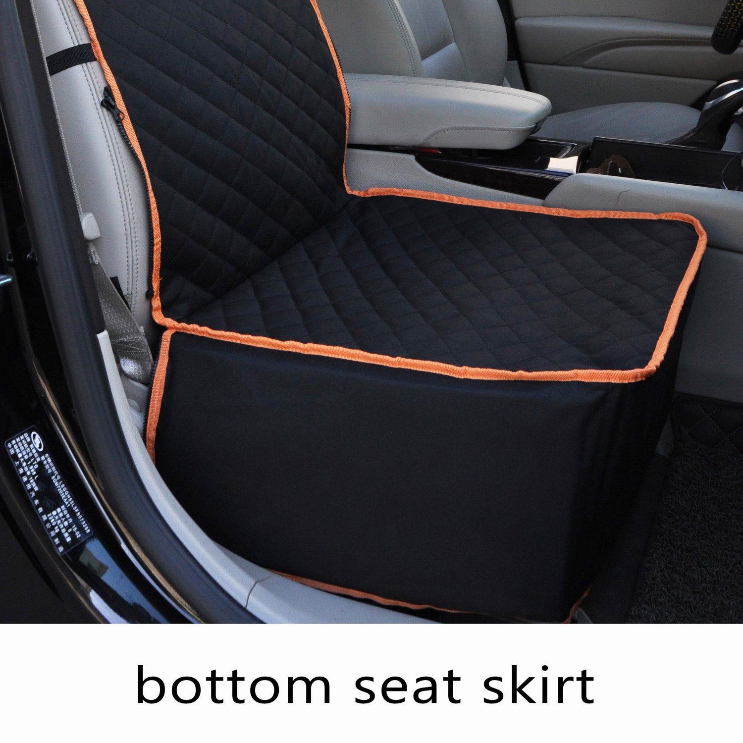 Pet Car Front Seat Cover with 1 Pet Safety Belt Cat Dog Seat Protector Mat Booster Seat Antislip Adjustable for Most Car Suv Truck (Pet front seat cover)