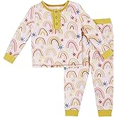 Mud Pie Baby Girls' Rainbow Pajama Set