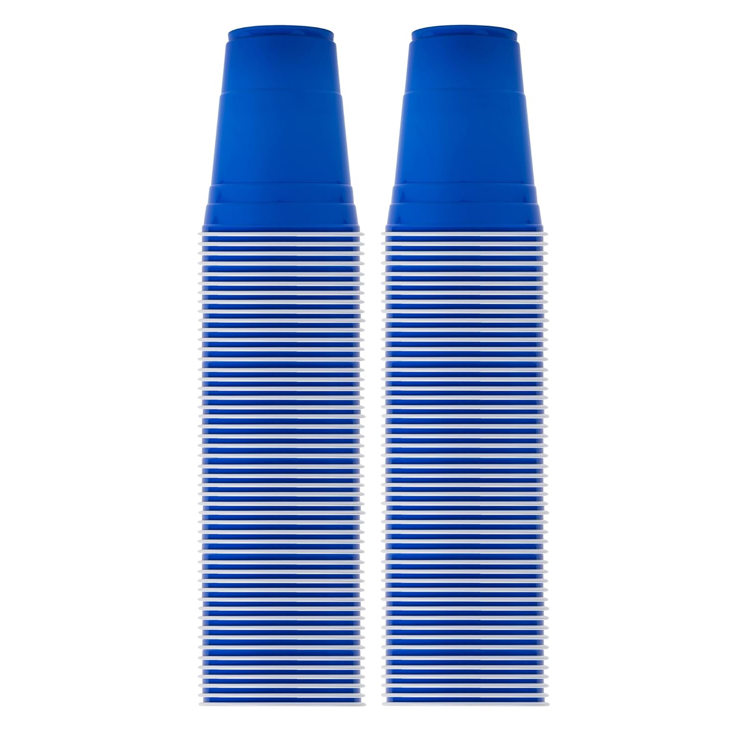 Solo Blue Cup Cold Plastic Party Cups, Round Style, 16 Ounce, 100 Pack