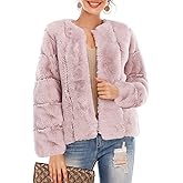 BerryGo Women's Long Sleeve Open Front Fuzzy Faux Fur Coat