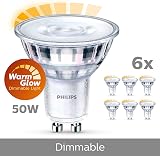 Philips WarmGlow 6 Pack Dimmable GU10 LED Bulbs 3.8 W 50 W Eq 2700K view 7