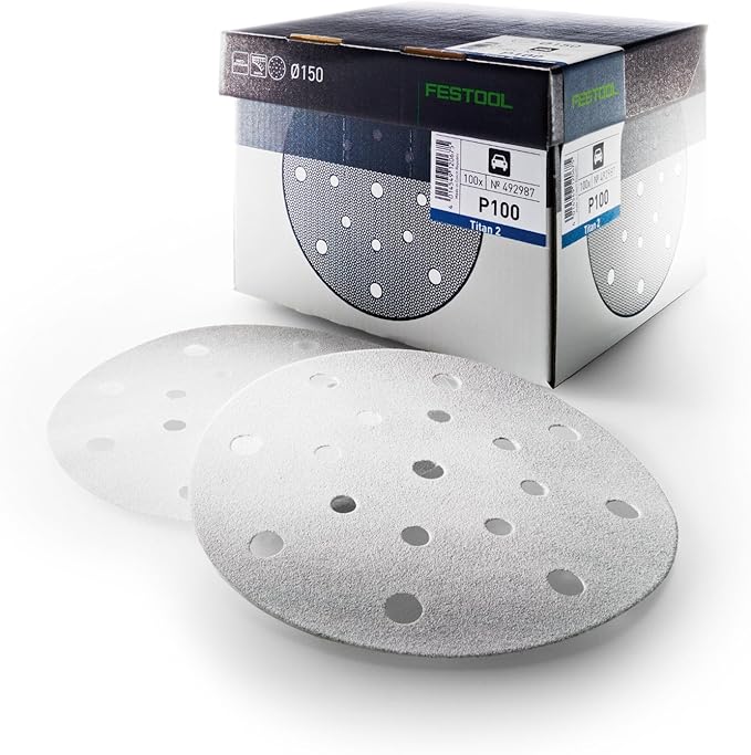 Festool 497369 P180 Grit, Granat Abrasives, Pack of 100 Sandpaper Sheets