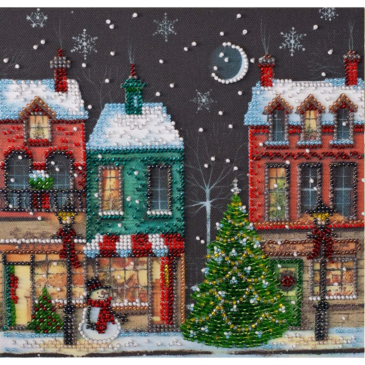 Abris Art Bead Stitch Embroidery kit, Cotton, Multicoloured, 20x21cm