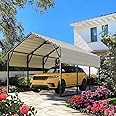 Quictent 10x15 ft Heavy Duty Metal Carport for Vehicle Storage Snowproof & Windproof Steel Car Shelter