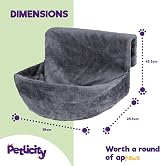 Petlicity Deluxe Radiator Cat Bed Round Fleece Basket with Iron Frame Grey view 9