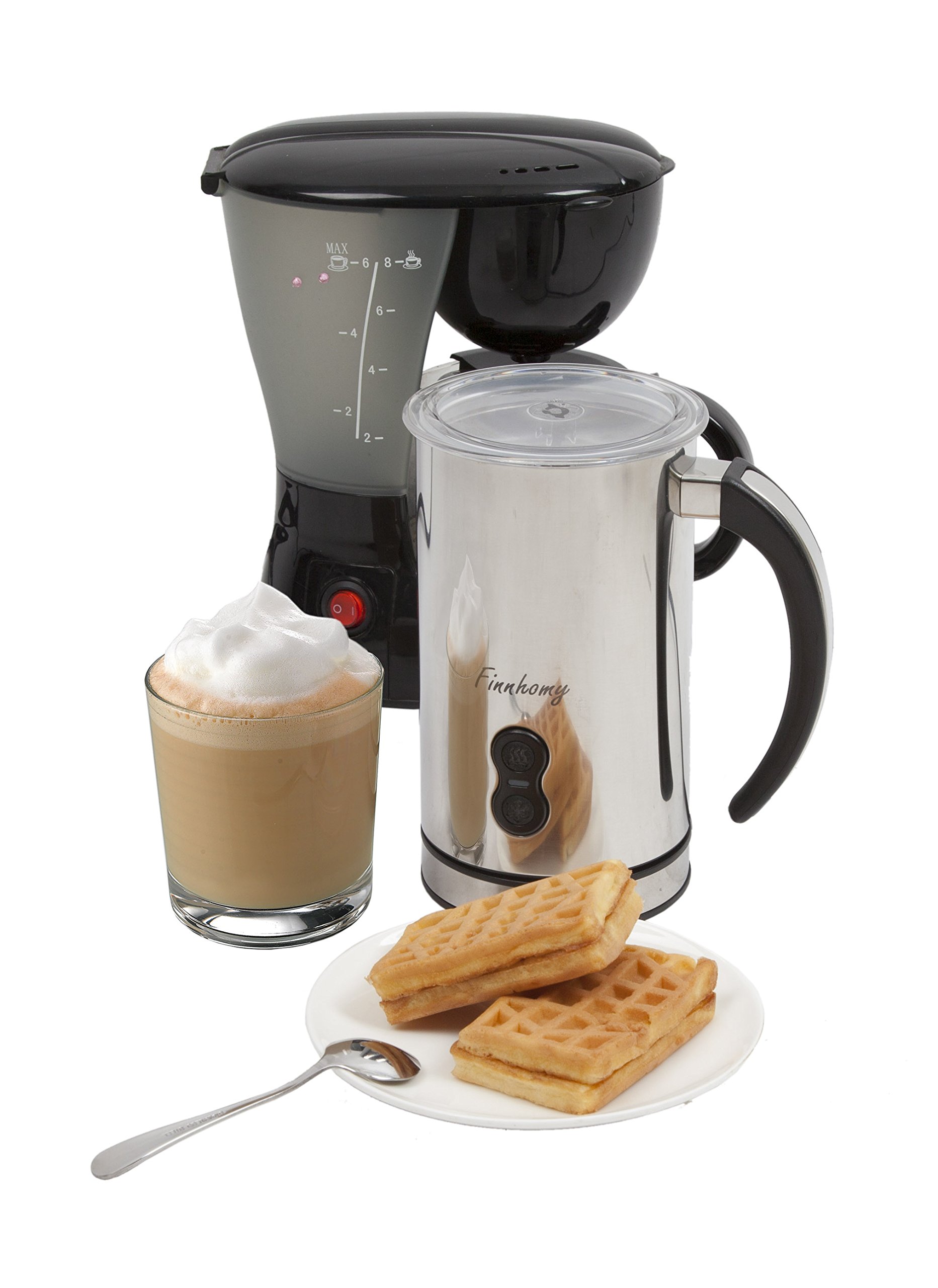 Finnhomy Automatic Electric Milk Frother Heater 250ml with Hot or Cold