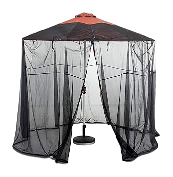 Classic Accessories Universal Round Patio Umbrella Insect Screen Canopy