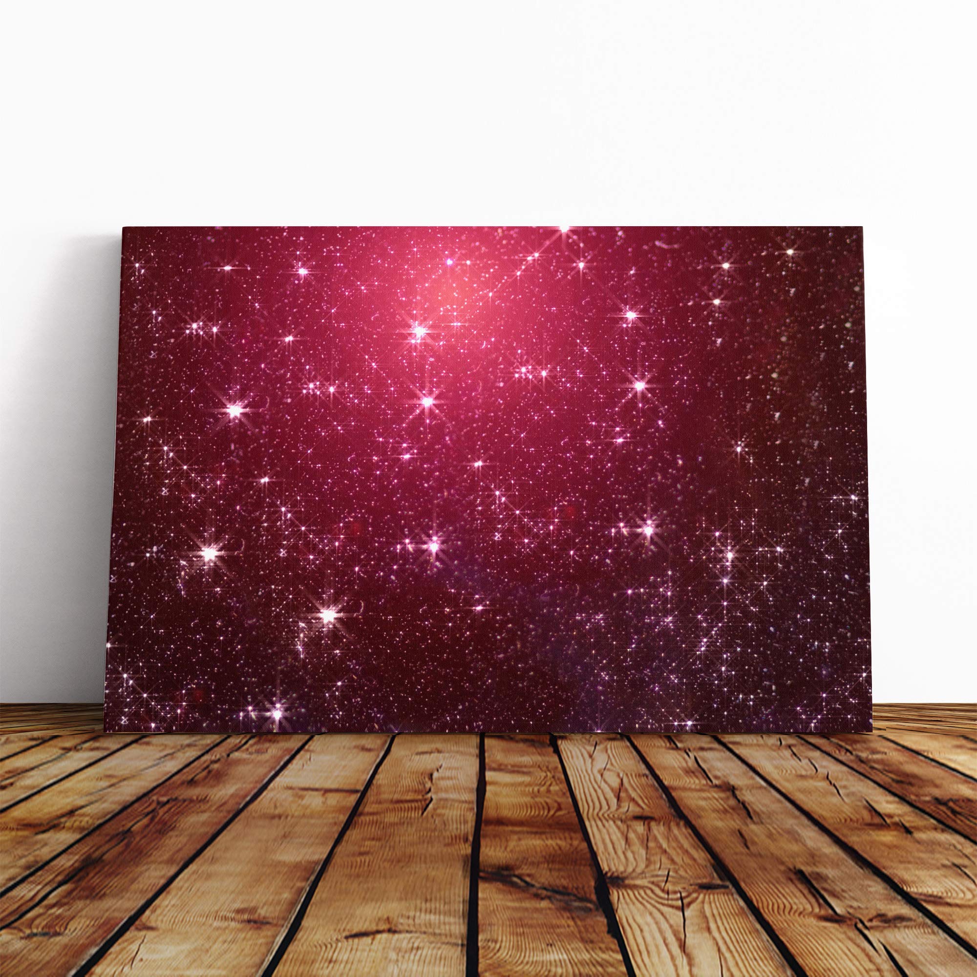 Wall Pink Abstract Art (4) Canvas Print | Gallery Wrapped 30mm Frame Wall Art | 20x14 inches | Ready to Hang | Abstract Picture | Living Room Bedroom Lounge Office
