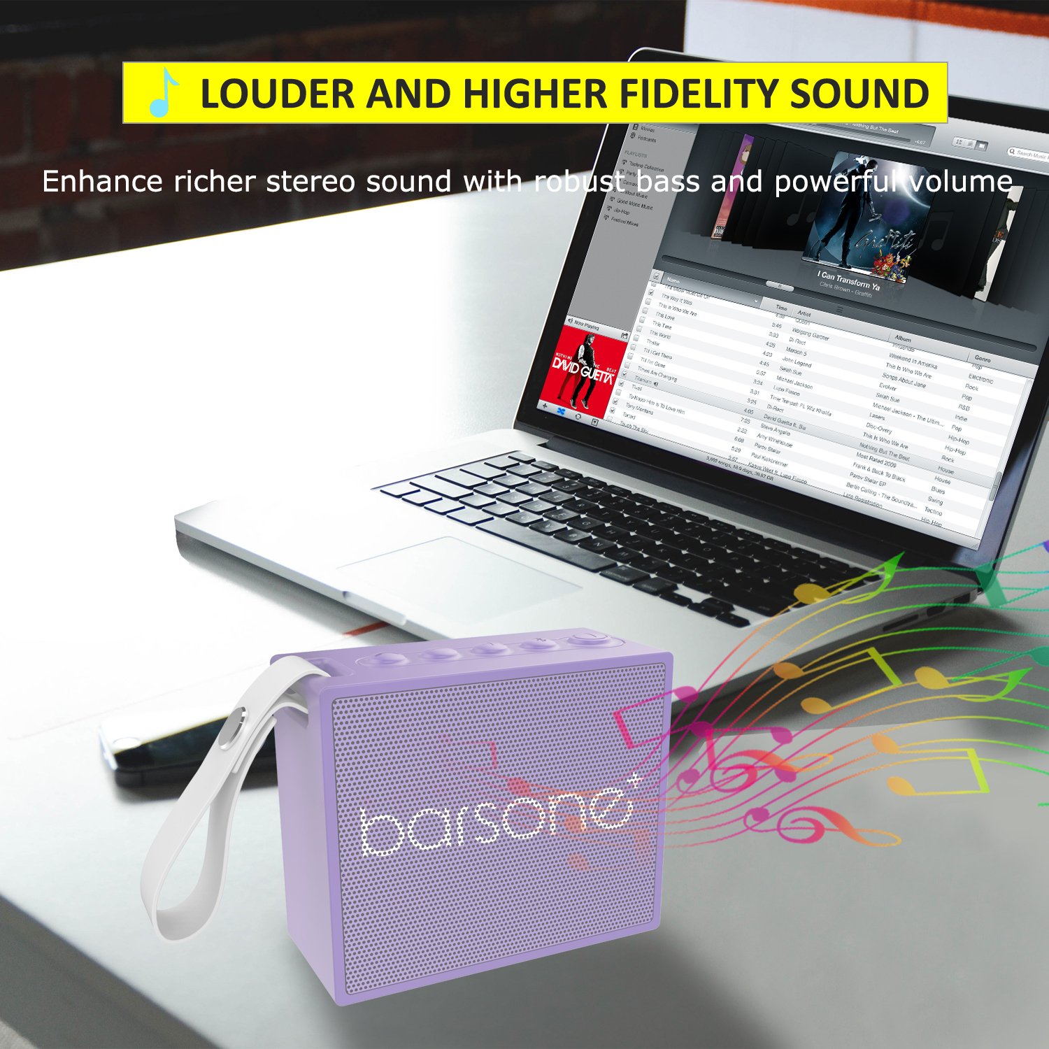 Wireless Bluetooth Speaker,Barsone Outdoor Portable Speakers，Enhanced Bass