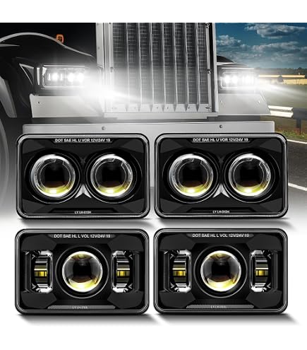 NEW SET of 2 JW SPEAKER LED HIGH BEAM HEADLIGHTS 4 X 6 NON