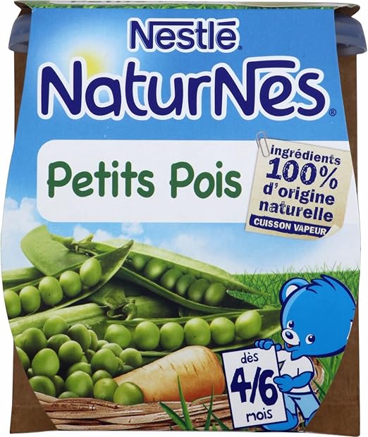 Nestle Naturnes Petits Pots Bebe Petits Pois 2x130g Des 4 6 Mois Amazon Fr Epicerie