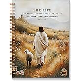 BAYOGITA Jesus and Lamb Christian Spiral Notebooks, John 14:6 Bible Journaling Notebook, Jesus Journal for Women, Church Notes Notebook, Religious Gifts for Women Men, 5.5x8.3 Inches