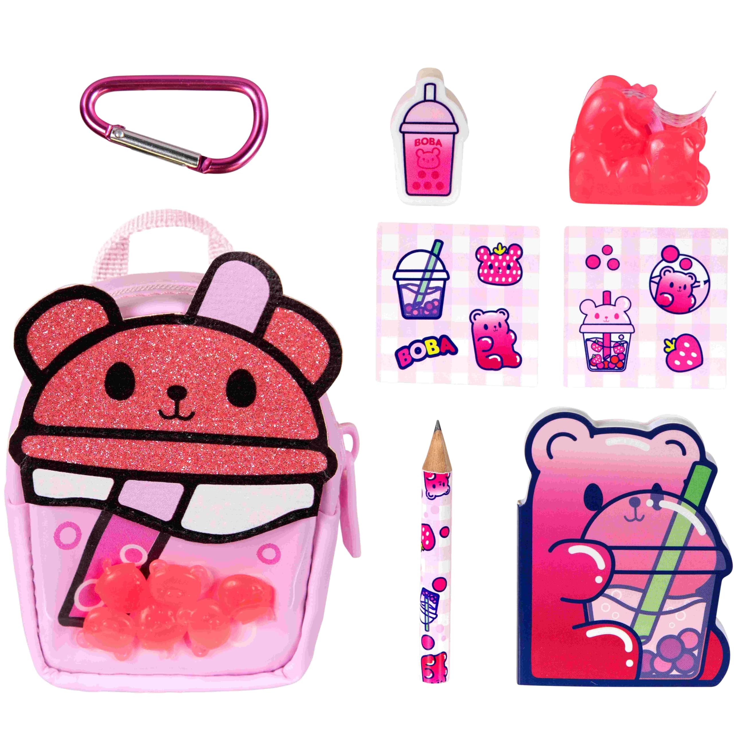 Photo 1 of REAL LITTLES - Scented Surprise Micro Backpacks, Soft, Fluffy, Cute Food Themed Micro Backpack With 5 Scented Real Working Micro Stationery Surprises Inside, 6 To Collect