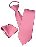 JEMYGINS 3.15“ Pink Pre-tied Tie and Pocket