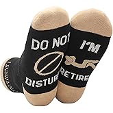 InnoBeta Funny Retirement Gifts for Men, Cool Retirement Gifts Women, One Size Crew Socks, Do Not Disturb I'm Retired