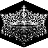 KICOSY Silver Tiaras and Crowns for Women Crystal Wedding Tiara Rhinestone Queen Princess Crown Hair Accessories for Bridal Birthday Prom Pageant Halloween Party