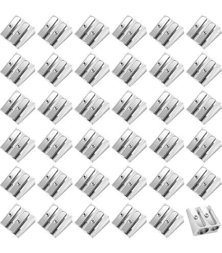 96 Pack Mini Metal Pencil Sharpeners - Single Hole Aluminum Alloy Sharpeners For School & Office