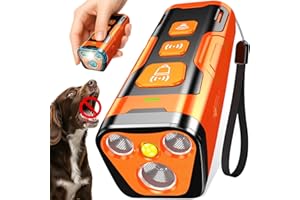 YUYQA Dog Bark Deterrent Device, 3X Ultrasonic Anti Barking, 6 Training Modes 23 FT Range Barks No More Indoors Outdoors Behavior Correct Safe & Humane Rechargeable Compact Bark Control for Dogs
