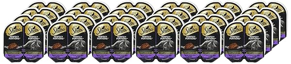 SHEBA PERFECT PORTIONS WET CAT FOOD CUTS IN GRAY SAVORY MIXED GRILL ENTREE, 2.6 OZ. TWIN-PACK TRAYS (24 COUNT, 48 SERVINGS)
