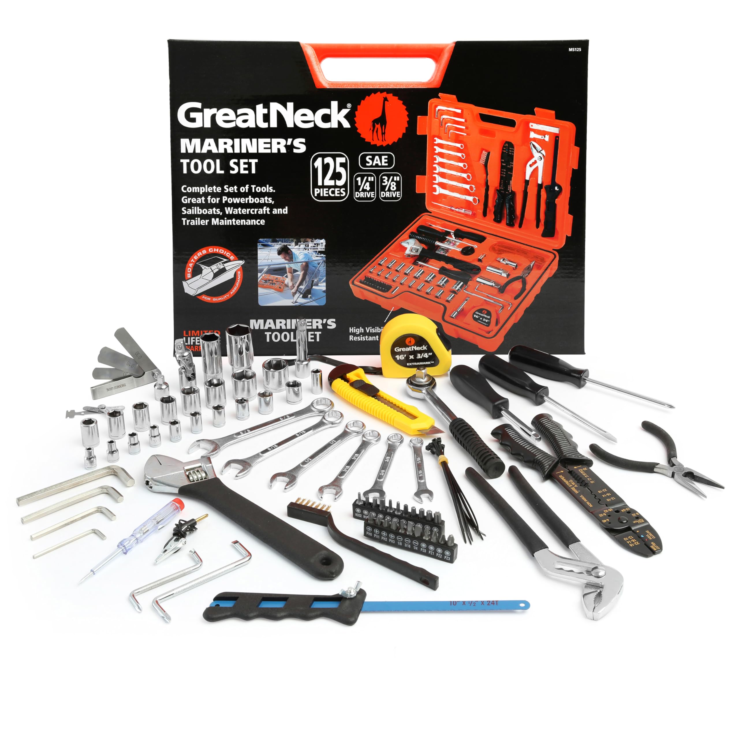 Great Neck MS125 125 Piece Marine Tool