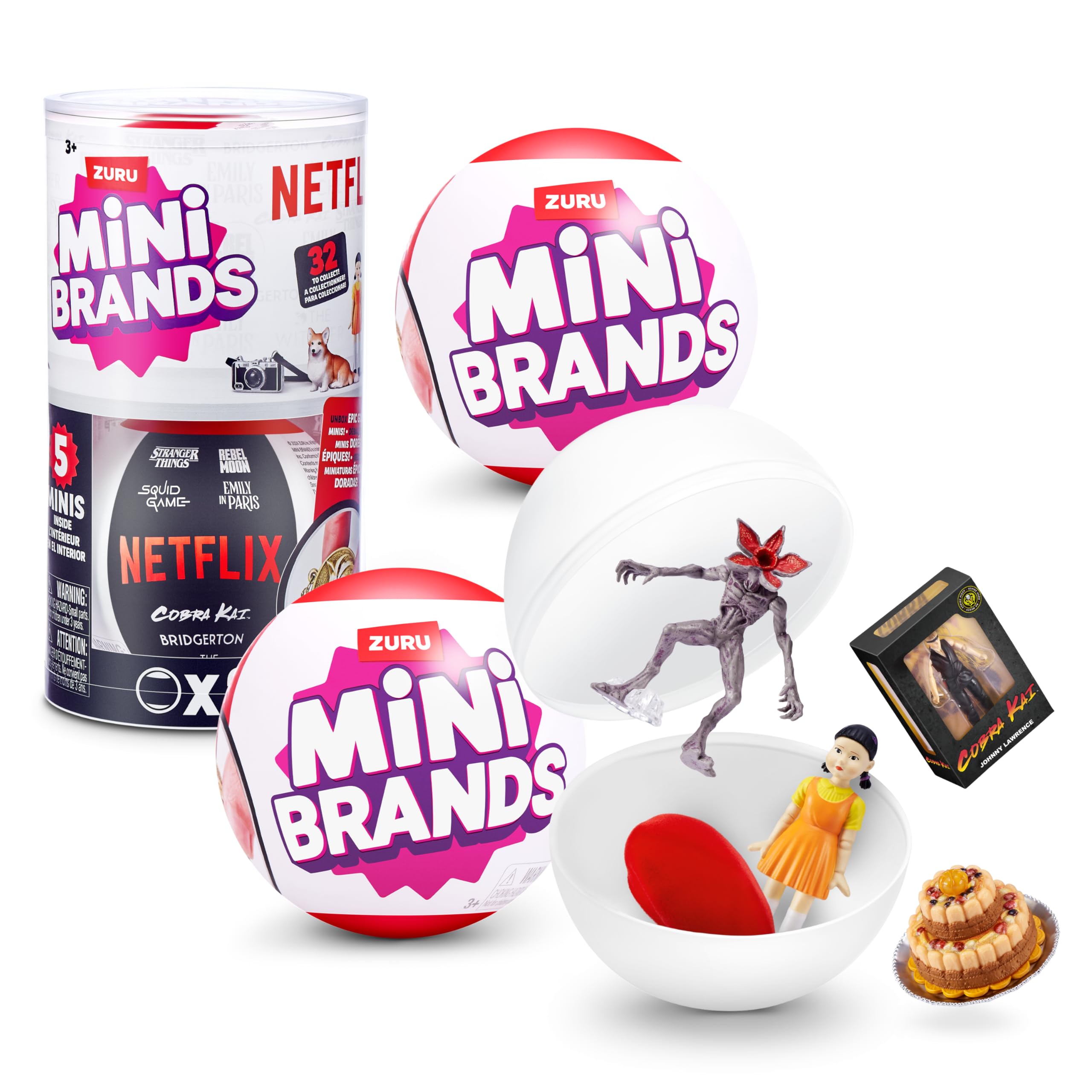 Mini Brands 2 Pack Netflix Capsules by ZURU, Surprise Collectable Minis in Blind Packaging, Popular Shows-Themed Miniature Toys, Great Gifts for Girls and Kids