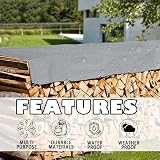 EPFHR Tarpaulin Waterproof 3m x 3m 180GSM Heavy Duty Silver/Black view 4