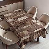 Ambesonne Wooden Tablecloth, Wall Floor Textured