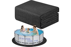 OCVWJKD 21-Foot Round Pool Liner Pad for Above Ground Pools, Above Ground Pad, Ultra-Thick & Tear-Resistant Underlay Mat, Puncture/Weed Proof Protective Cover, Eco-Friendly Black Fabric, Extends Pool Life