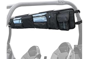Vanlison Universal UTV Accessories Storage Bag, ATV Bag Roll Cage Organizer Cargo Storage Bags Gear Bag Tool Bag Compatible w