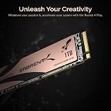 SABRENT Rocket 4 Plus 1TB NVMe PCIe Gen4 M.2 2280 SSD SB-RKT4P-1TB view 4