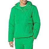 Amazon Essentials Mens Anorak Hooded Quarter-Zip Puffer Coat