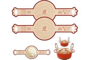 Silicone Bread Sling for Dutch Oven, 2PCS NonStick Round Dough Baking Slings For Dutch Oven, 2 Pcs Reusable Baking Cooking Tr