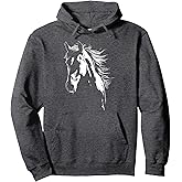 Vintage Western Horse Silhouette Horse Riding Pullover Hoodie