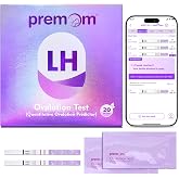 Premom Quantitative Ovulation Test Strips: 5X Pregnancy Rate Found* Use App | 20 Ovulation Tests - Numerical LH Range 0-65 mIU/mL | Premom App Tracking LH Changes for TTC Family Plan