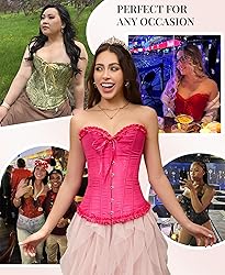 SZIVYSHI Bright Rose Corset Top for Women