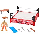 Mattel WWE Knuckle Crunchers Rebound Ring Playset, Includes 2.5-inch Seth Rollins Action Figure with Crunching Joints, Accessories &amp; Flex Mat Technology