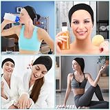 Belle Vous 10 Pack Black Spa Facial Headbands Non-Slip Makeup Wrap Terry Cloth view 7