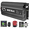 3000Watt Pure Sine Wave Inverter 12V DC to 110V 120V AC with UL Fuses 3000W Power Inverter for Home RV Truck Off-Grid Solar with AC Hardwire 30A Compatible with Lithium Battery VOLTWORKS